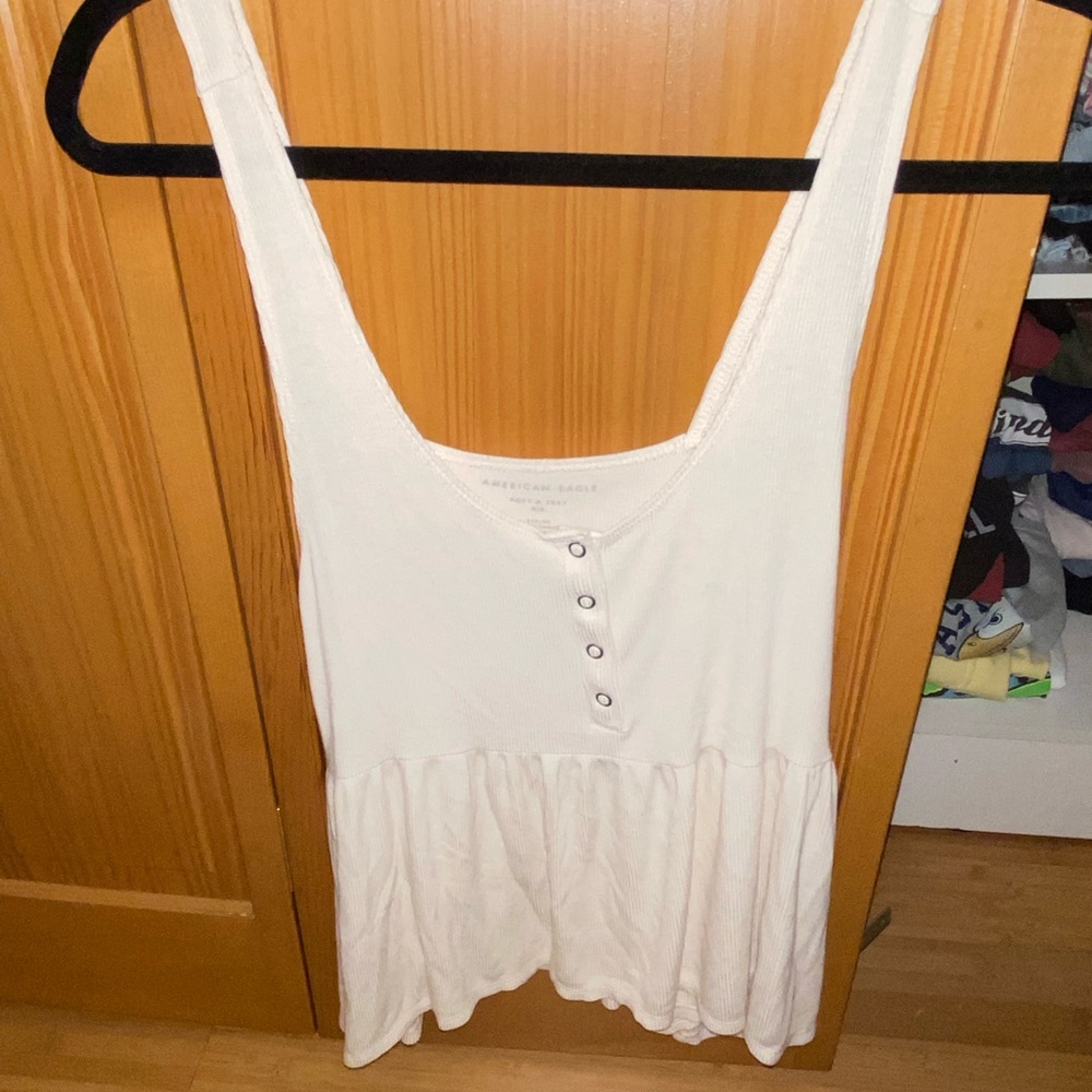 white american eagle blouse w snap buttons